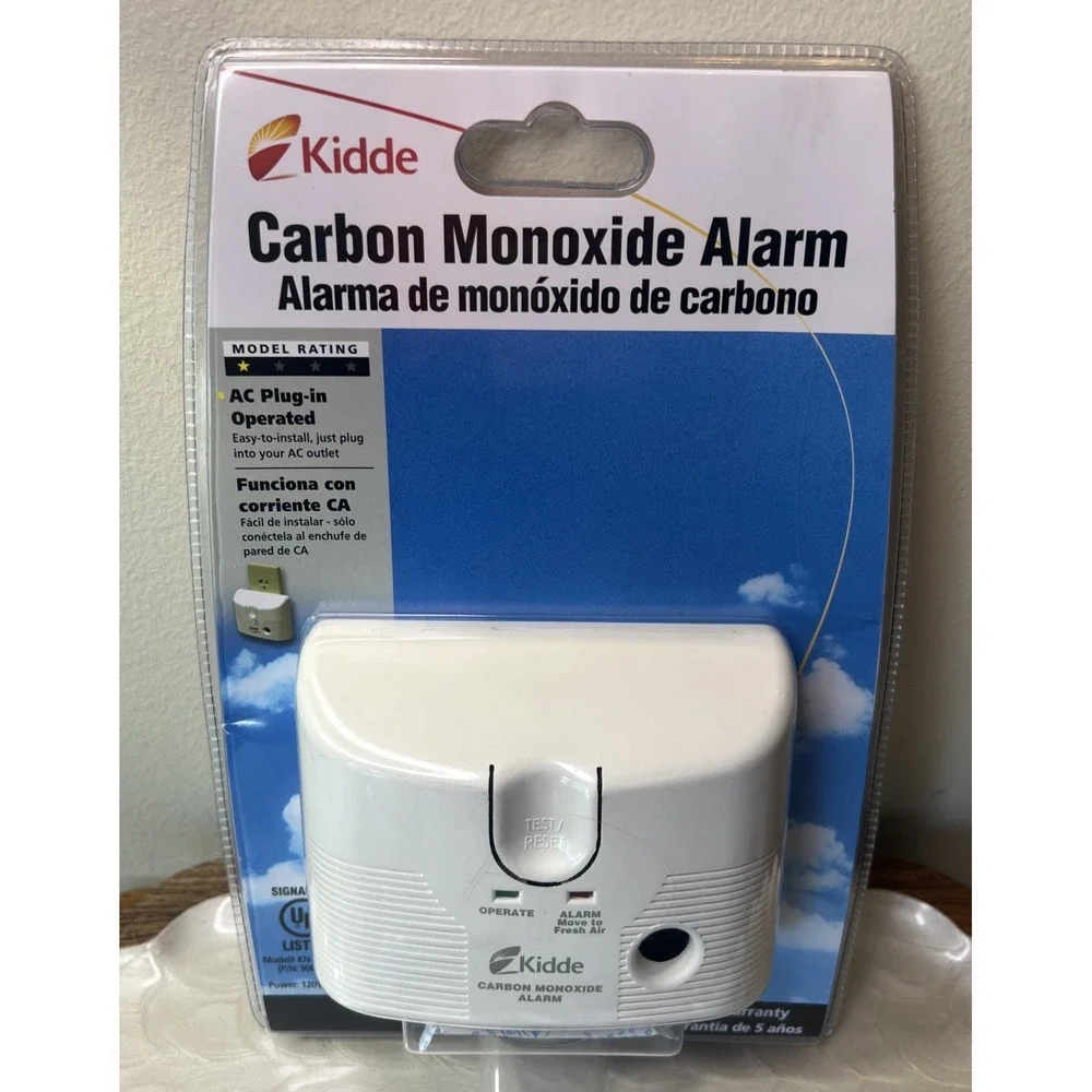 Kidde KN-COB-DP-H Carbon Monoxide‎ Alarm AC Plug In Detector New Sealed